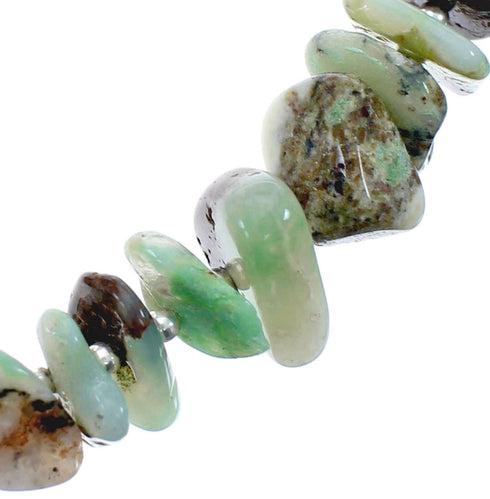 Native American Sterling Silver Larimar Bead Necklace AX126062
